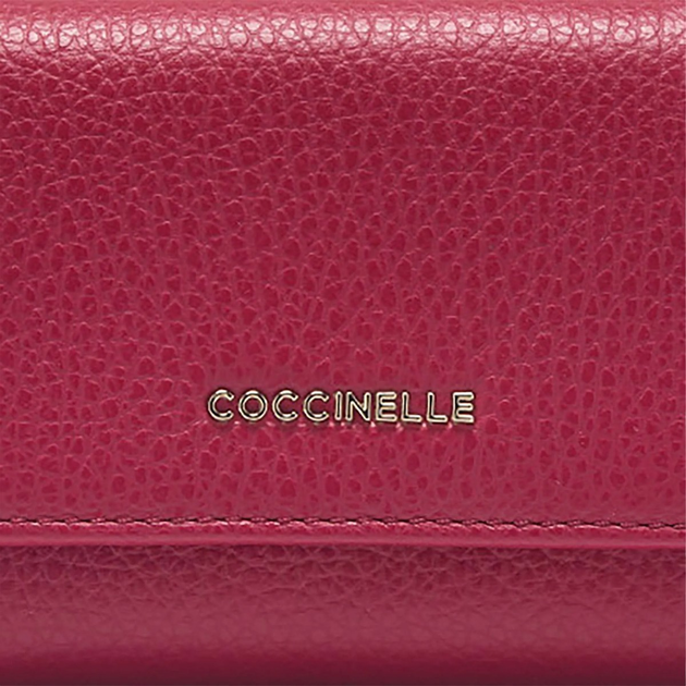 Гаманець жіночий шкіряний для карток Coccinelle E2MW511F001-R16 Бордовий (800070338463) - зображення 3