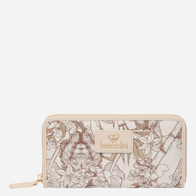 Portfel damski na karty Braccialini Jacquard B18256-126-JA-305 Beżowy - obraz 1