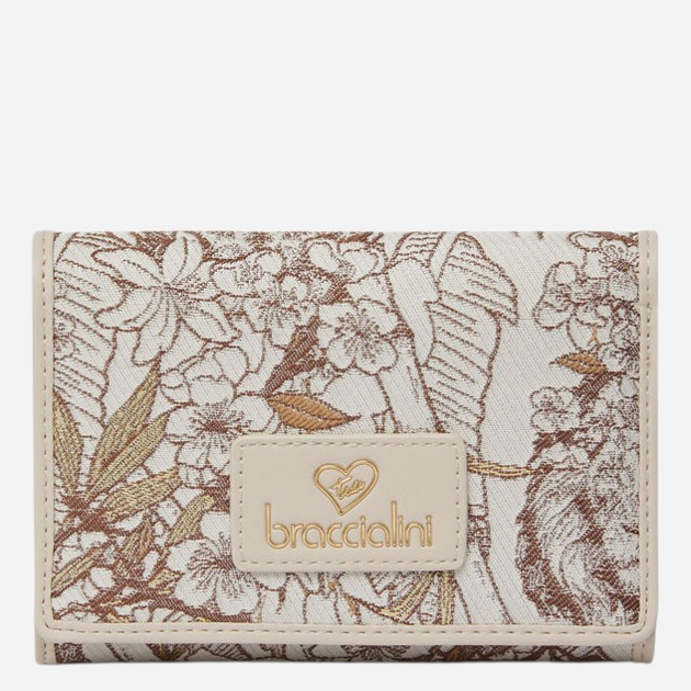 Portfel damski na karty Braccialini Jacquard B18257-JA-305 Beżowy - obraz 1