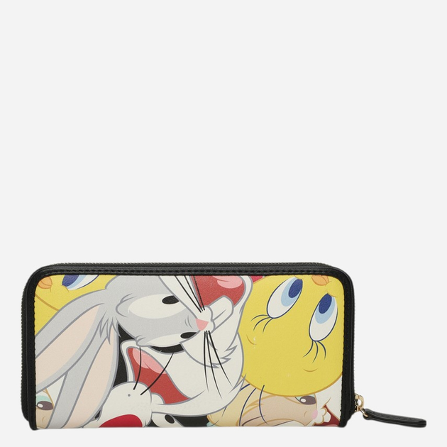 Гаманець жіночий зі штучної шкіри для карток Braccialini Looney Tunes Allfriend LT120-126-AF-818 Чорний (800070338738) - зображення 2