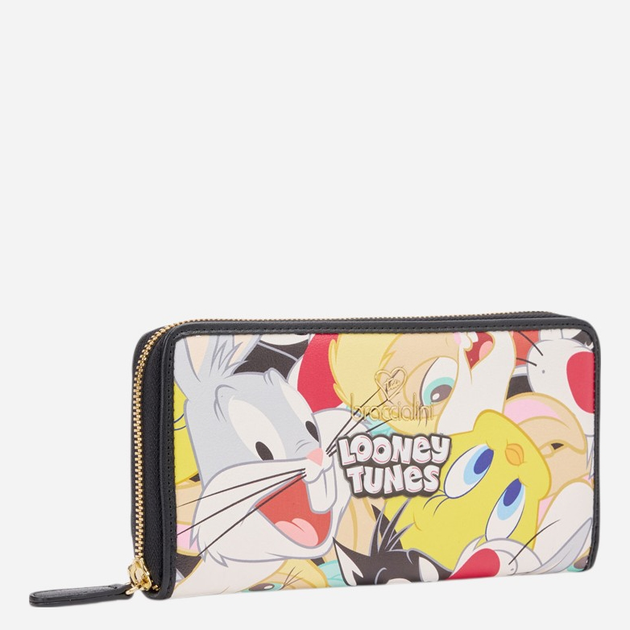 Гаманець жіночий зі штучної шкіри для карток Braccialini Looney Tunes Allfriend LT120-126-AF-818 Чорний (800070338738) - зображення 3