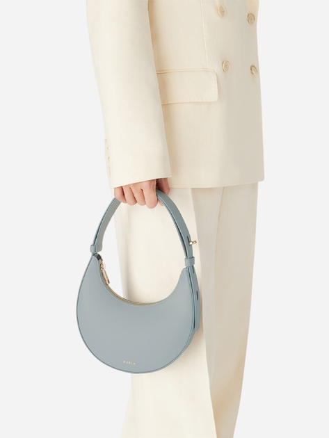 Сумка жіноча з натуральної шкіри маленька Furla Delizia WE00649AX0733550001007 Синя (800070334436) - зображення 2