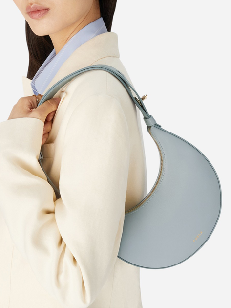 Сумка жіноча з натуральної шкіри маленька Furla Delizia WE00649AX0733550001007 Синя (800070334436) - зображення 3
