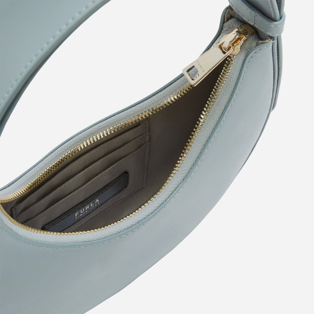 Сумка жіноча з натуральної шкіри маленька Furla Delizia WE00649AX0733550001007 Синя (800070334436) - зображення 5