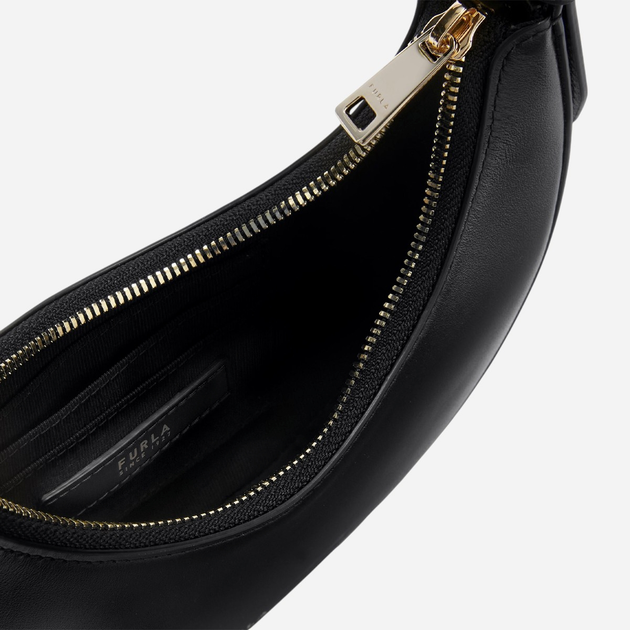 Сумка жіноча з натуральної шкіри маленька Furla Delizia WE00649AX0733O60001007 Чорна (800070331286) - зображення 5