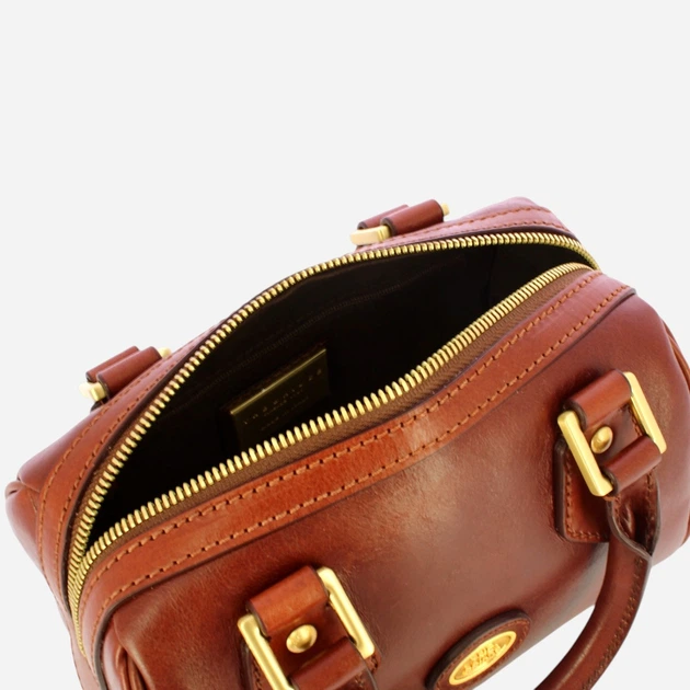 Torebka damska skórzana The Bridge Stodo 04840401-14 Brązowa - obraz 5