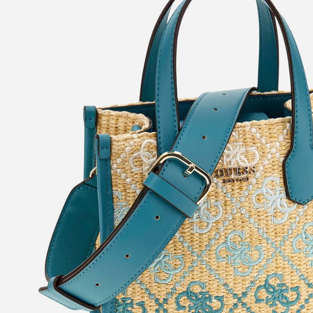 Сумка жіноча маленька Guess Silvana HWSW8665770-TLG Синя (800070334983) - зображення 6