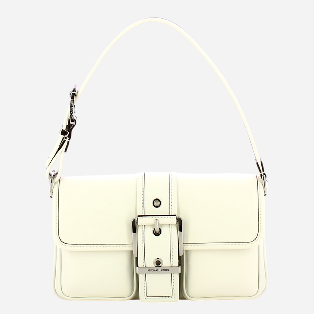 Torebka bagietka damska ze skóry naturalnej Michael Kors Colby 30S4SBAL2L-085 Biała - obraz 1