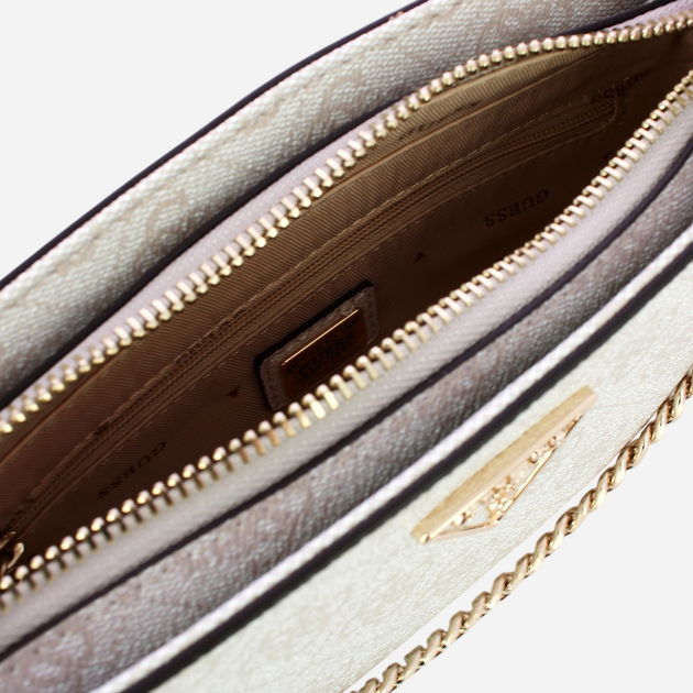 Torebka bagietka damska mini Guess Noelle HWBG7879720-BNN Mleczna - obraz 3