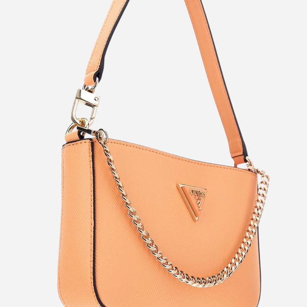 Torebka bagietka damska mini Guess Noelle HWZG7879720-APR Morelowa - obraz 4