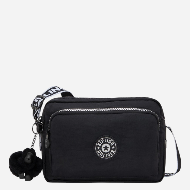 Torebka crossbody damska materiałowa Kipling Abanu KPKI59869SB1001 Czarna - obraz 1