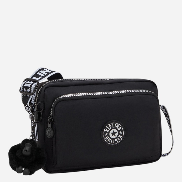 Torebka crossbody damska materiałowa Kipling Abanu KPKI59869SB1001 Czarna - obraz 4