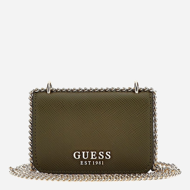 Сумка крос-боді через плече жіноча маленька Guess Alexie HWVG8416770-OLV Темно-зелена (800070318572) - зображення 1
