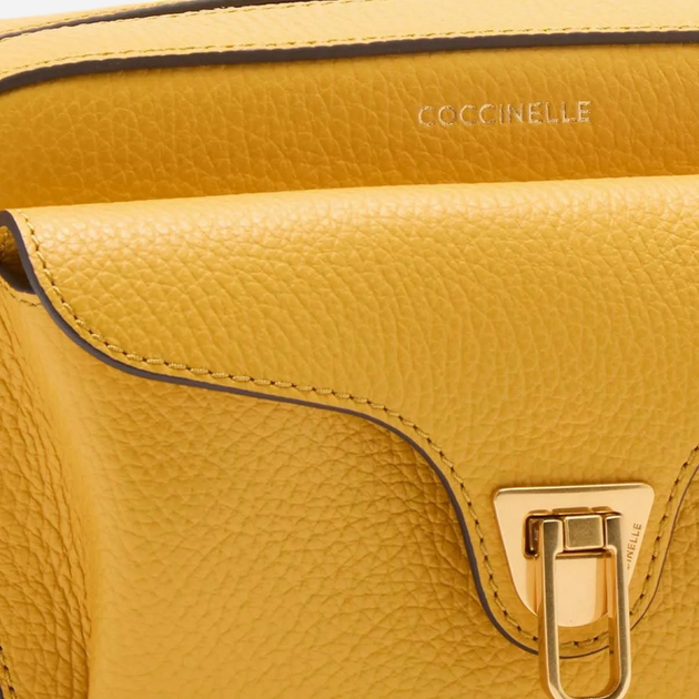 Torebka crossbody damska skórzana Coccinelle Beat E1MF6150201-J19 Żółta - obraz 4