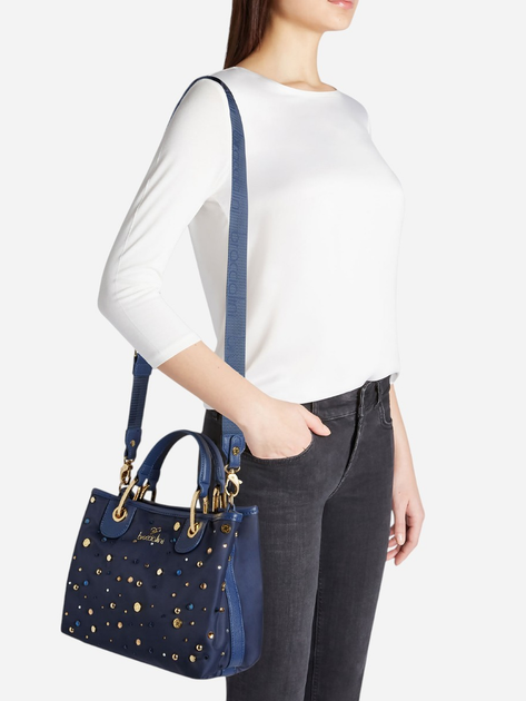 Torebka crossbody damska materiałowa Braccialini Beth B18261-TY-200 Niebieska - obraz 2