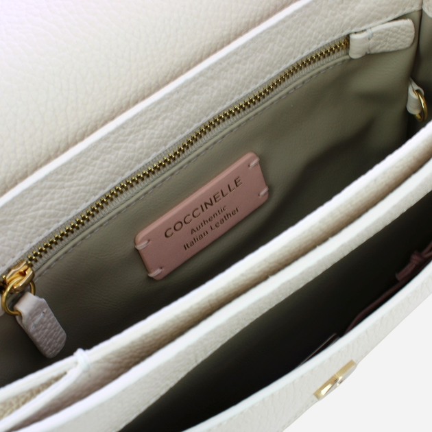 Torebka crossbody damska skórzana Coccinelle C-Me E1SSL150101-H14 Biała - obraz 4