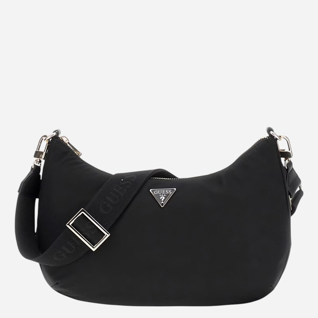Сумка крос-боді через плече жіноча тканинна середня Guess Eco Gemma HWEYG839501-BLA Чорна (800070334960) - зображення 1