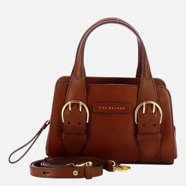 Torebka crossbody damska skórzana The Bridge Elena 441604VR-14 Brązowa - obraz 1
