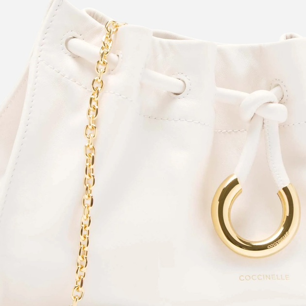 Torebka crossbody damska skórzana Coccinelle Isabela E1SCA190101-H14 Biała - obraz 4