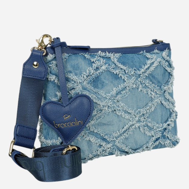 Torebka crossbody damska materiałowa Braccialini Jinny B18456-TY-Q17 Niebieska - obraz 4