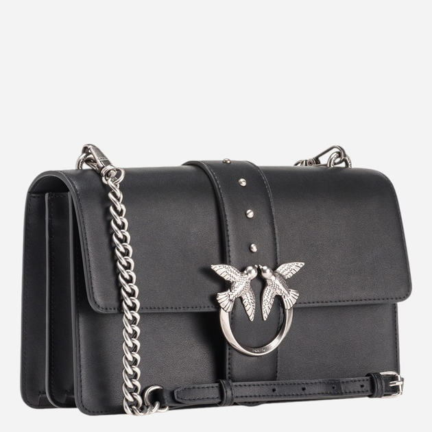 Torebka crossbody damska skórzana Pinko Love One 100053A0F1-Z99O Czarna - obraz 3