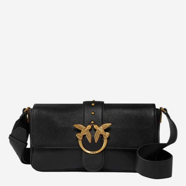 Torebka crossbody damska skórzana Pinko Love One 104524A0QO-Z99Q Czarna - obraz 1