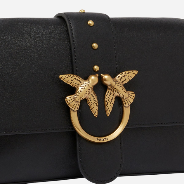 Torebka crossbody damska skórzana Pinko Love One 104524A0QO-Z99Q Czarna - obraz 6