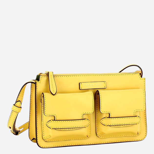 Torebka crossbody damska skórzana The Bridge Lucrezia 04150501-36 Żółta - obraz 3