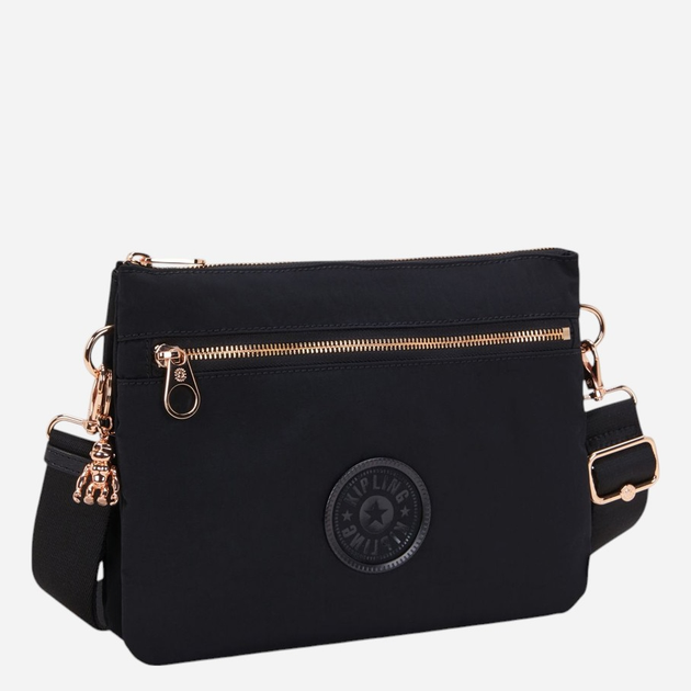 Torebka crossbody damska materiałowa Kipling Riri KPKI450762Q1001 Czarna - obraz 4