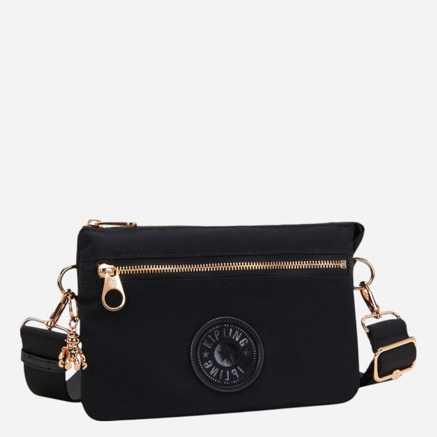 Torebka crossbody damska materiałowa Kipling Riri KPKI330262Q1001 Czarna - obraz 4