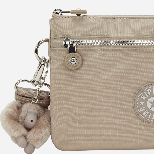 Torebka crossbody damska materiałowa Kipling Riri KPKI474542N1001 Beżowa - obraz 6