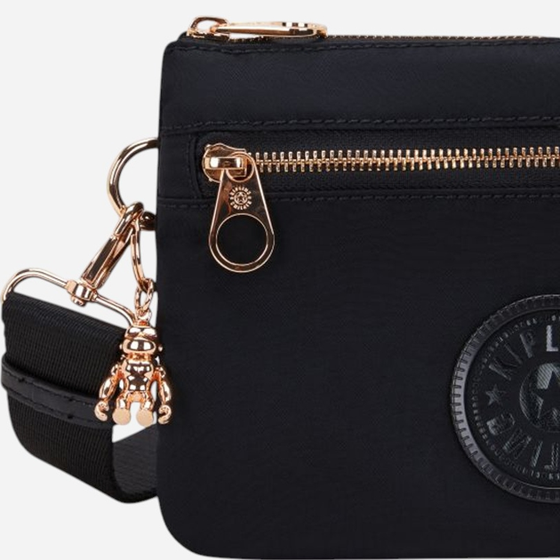 Torebka crossbody damska materiałowa Kipling Riri KPKI330262Q1001 Czarna - obraz 6
