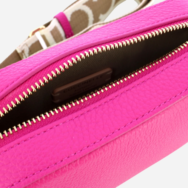 Torebka crossbody damska skórzana Coccinelle Tebemini E5MN555I101-P48 Różowa - obraz 4