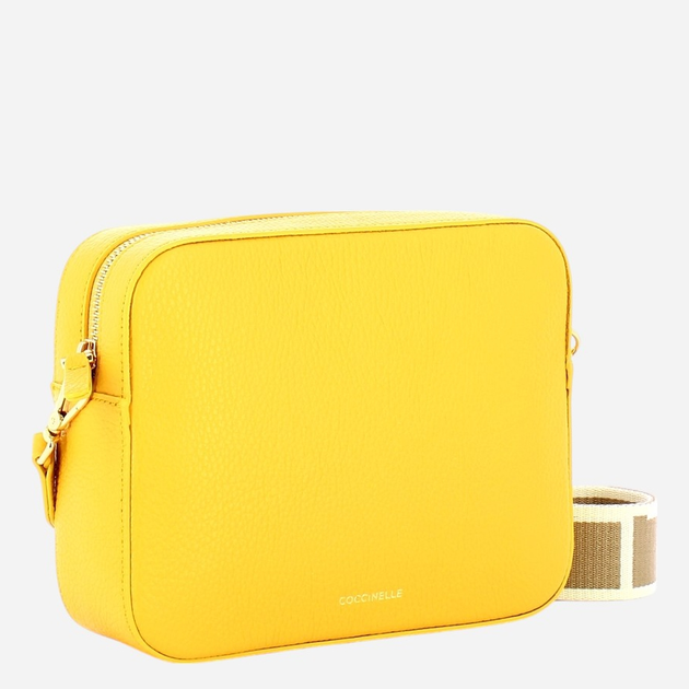 Torebka crossbody damska skórzana Coccinelle Tebemini E5MN555M301-J19 Żółta - obraz 3