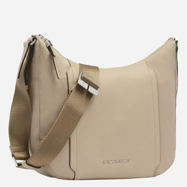 Torba na ramię damska materiałowa Piquadro BD6658W92T/BE Beżowa - obraz 3