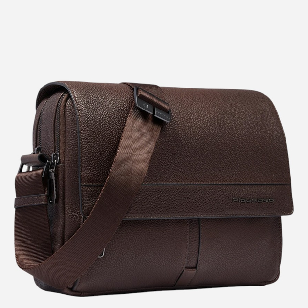 Torba na ramię męska skórzana Piquadro CA4828W130/TM Brązowa - obraz 2