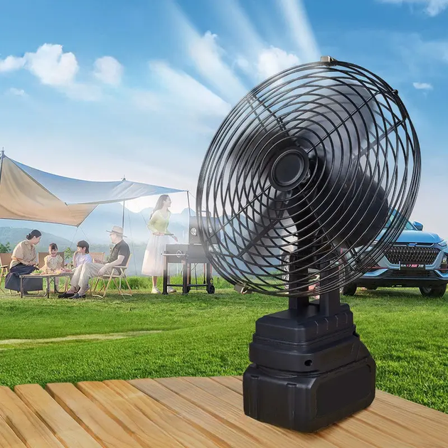 Вентилятор портативный Аккумуляторный (VAP-8) 8", 2 аккум. 21V/5Ah, автооборот USB-выходами для подзарядки смартфонов 20 см - Фото 2 Вентилятор портативный Аккумуляторный (VAP-8) 8", 2 аккум. 21V/5Ah, автооборот USB-выходами для подзарядки смартфонов 20 см - изображение 2