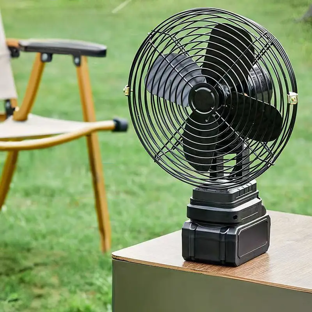 Вентилятор портативный Аккумуляторный (VAP-8) 8", 2 аккум. 21V/5Ah, автооборот USB-выходами для подзарядки смартфонов 20 см - Фото 5 Вентилятор портативный Аккумуляторный (VAP-8) 8", 2 аккум. 21V/5Ah, автооборот USB-выходами для подзарядки смартфонов 20 см - изображение 5