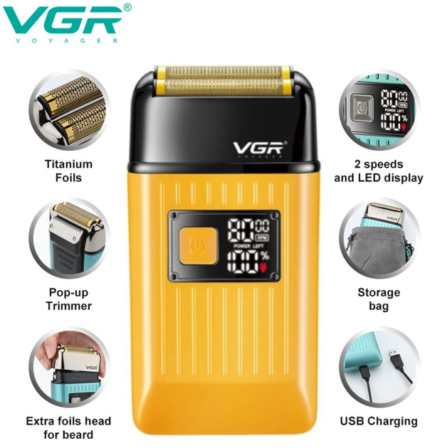 Электробритва аккумуляторная VGR V-357 Type-C (t5520) - изображение 2