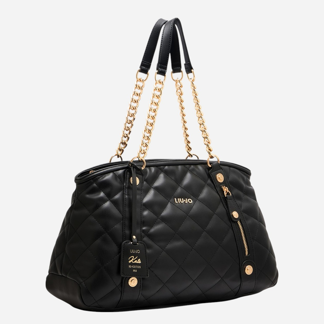 Torebka shopper damska duża Liu Jo AA5132E0015-22222 Czarna - obraz 3