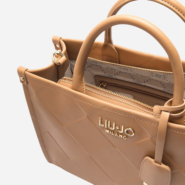 Torebka shopper damska mała Liu Jo AA5206E0778-00070 Beżowa - obraz 5