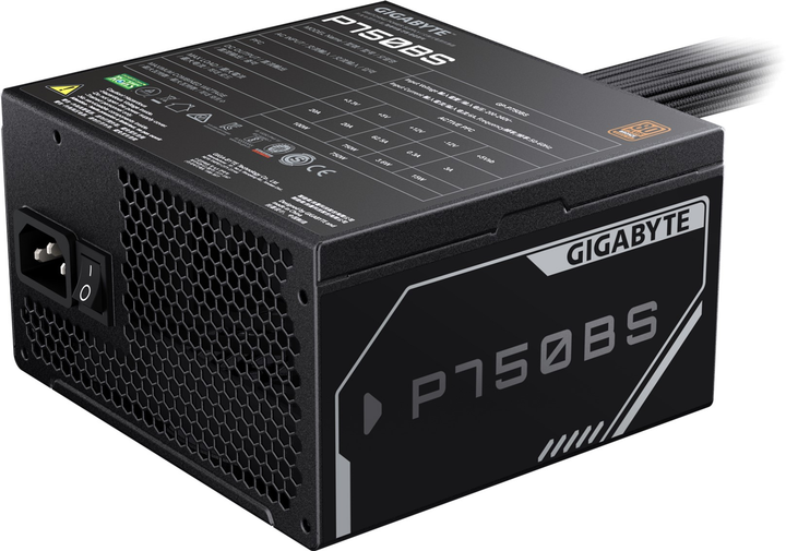 Блок живлення Gigabyte P750BS 750W 80+ Bronze Black (GP-P750BS) - зображення 2