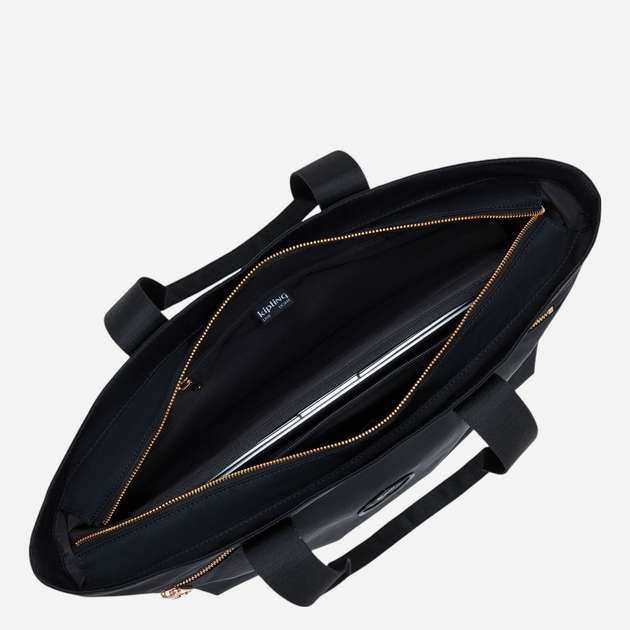 Torebka shopper damska materiałowa Kipling Colissa KPKI338162Q1001 Czarna - obraz 5