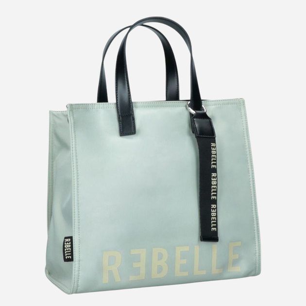 Torebka shopper damska materiałowa Rebelle Electra REB0082T0001-0075 Turkusowa - obraz 3
