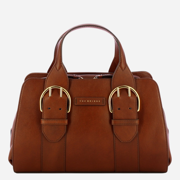 Torebka shopper damska skórzana The Bridge Elena 441614VR-14 Brązowa - obraz 4