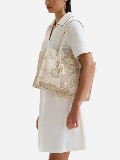 Torebka shopper damska duża 1A Classe LC249398-0937 Beżowa - obraz 2
