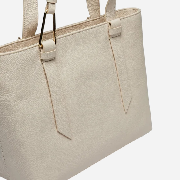 Torebka shopper damska skórzana Coccinelle Malory E1R1K110201-N26 Kremowa - obraz 3