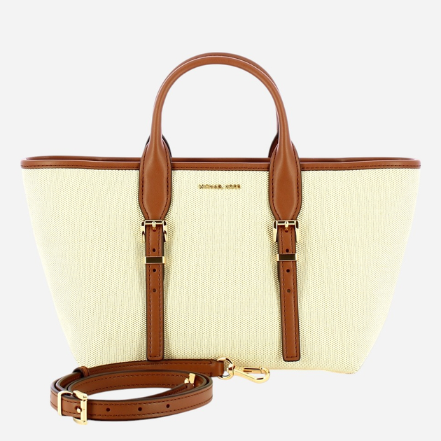 Сумка шопер жіноча тканинна Michael Kors Moore 30S5G9OS1C-230 Коричнева (800070339756) - зображення 1