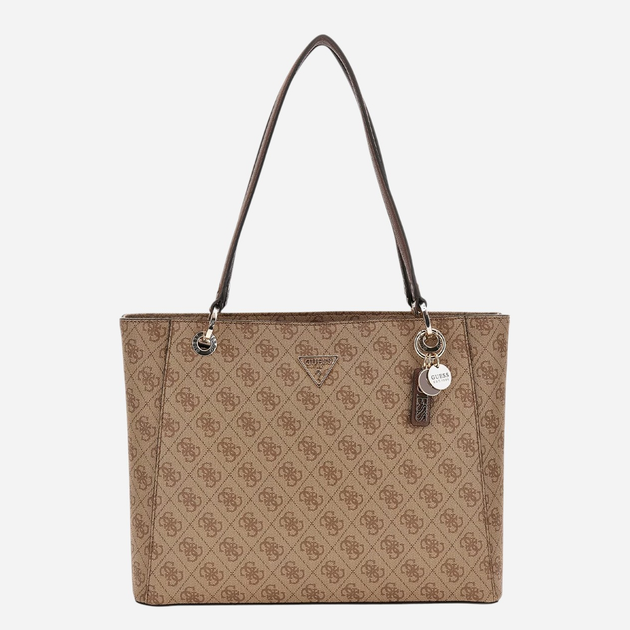 Torebka shopper damska duża Guess Noelle HWBG7879250-LGW Brązowa - obraz 1