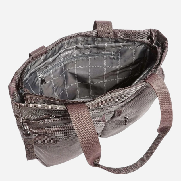 Torebka shopper damska materiałowa Mandarina Duck P10QMT18-26R Szara - obraz 3